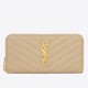 Replica YSL Saint Laurent Monogram Zip Around Wallet Powder