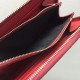 Fake YSL Saint Laurent Monogram Zip Around Wallet Red Replica