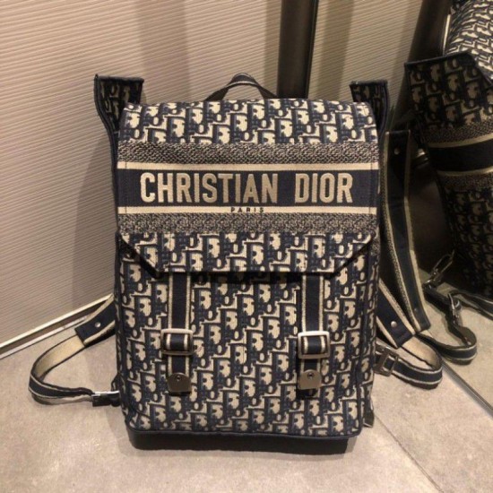 Replica Christian Dior Obligue Rucksack Black