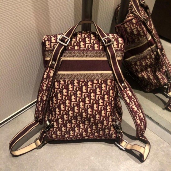 Replica Christian Dior Obligue Rucksack Coffee