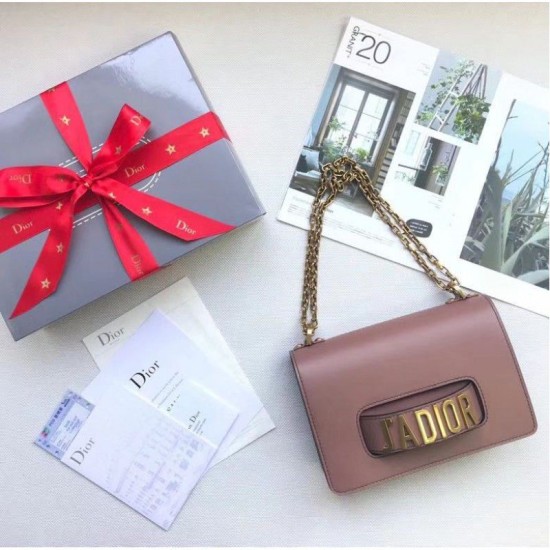 Replica Dior J'ADIOR Flap Bag With Chain In Calfskin M9000 Pink