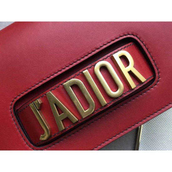 Replica Dior J'ADIOR Flap Bag With Chain In Calfskin M9000 Red