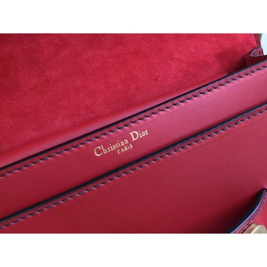 Replica Dior J'ADIOR Flap Bag With Chain In Calfskin M9000 Red