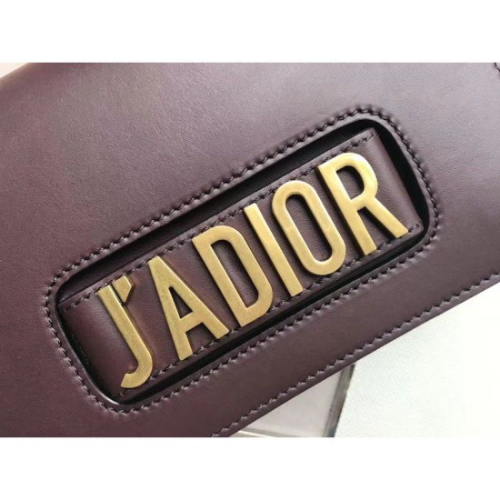 Replica Dior J'ADIOR Flap Bag With Chain In Calfskin M9000 Coffee