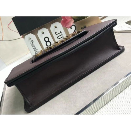Replica Dior J'ADIOR Flap Bag With Chain In Calfskin M9000 Coffee