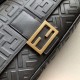 Fake large FF logo Baguette Bag Black Replica