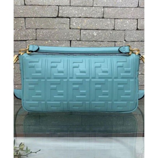 Fake large FF logo Baguette Bag Blue Replica
