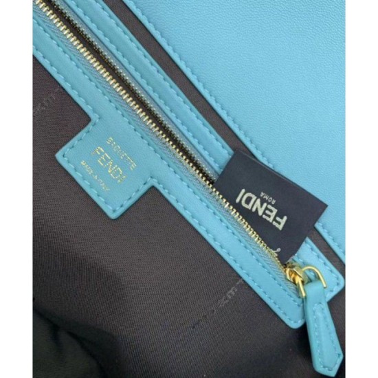 Fake large FF logo Baguette Bag Blue Replica