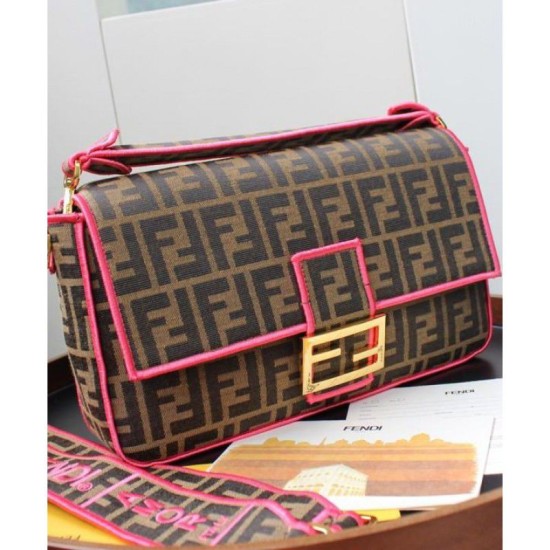 Replica Baguette Roma Amor leather bag 8BR771 Pink