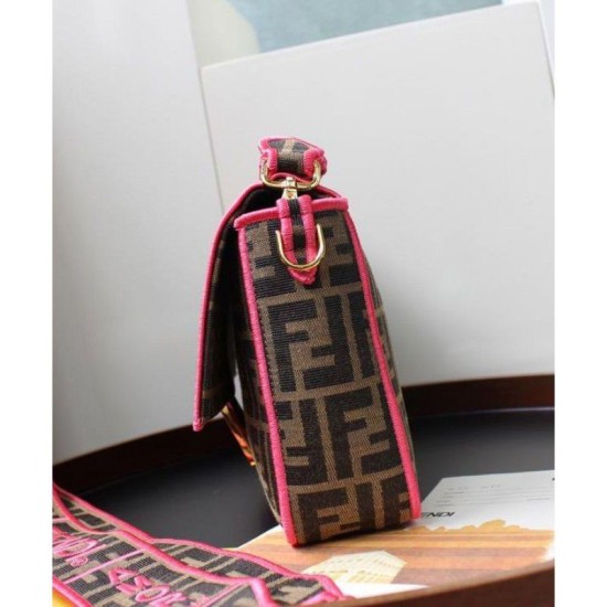 Replica Baguette Roma Amor leather bag 8BR771 Pink