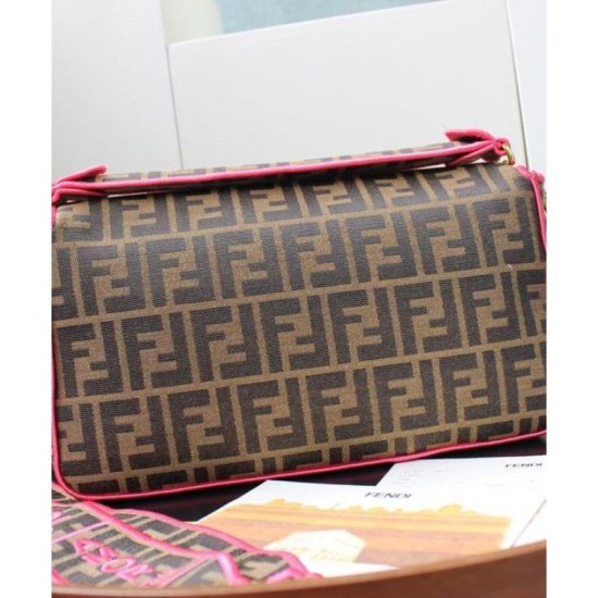 Replica Baguette Roma Amor leather bag 8BR771 Pink