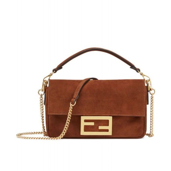 Replica Mini Baguette Suede Bag 8BS017 Coffee