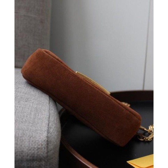 Replica Mini Baguette Suede Bag 8BS017 Coffee
