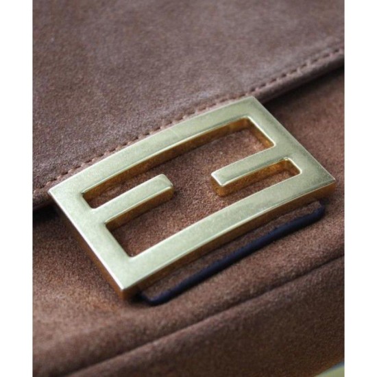Replica Mini Baguette Suede Bag 8BS017 Coffee