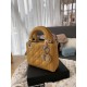 Fake Christian Dior Quilted Patent Leather Micro Lady Dior Bag Yellow Replica