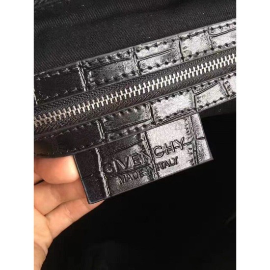 Replica Givenchy Antigona Tote Bag Crocodile leather Black