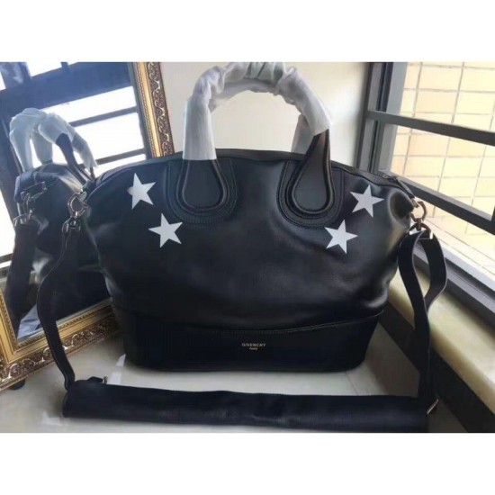 Replica Givenchy Stars Debossed Nightingale Bag Black