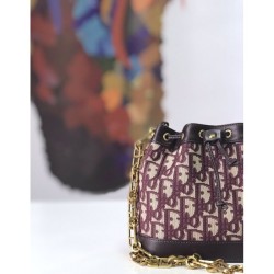 Fake Christian Dior Miss Dior Oblique Bucket Red Replica