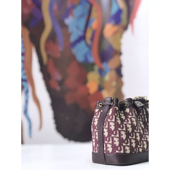Fake Christian Dior Miss Dior Oblique Bucket Red Replica
