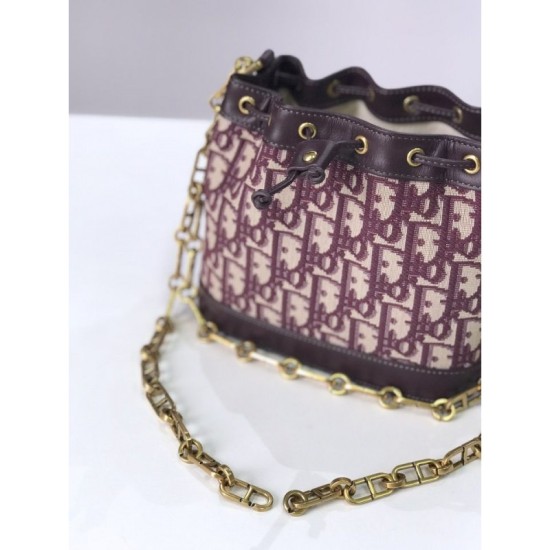 Fake Christian Dior Miss Dior Oblique Bucket Red Replica