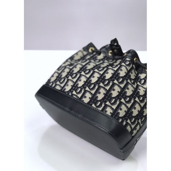 Replica Christian Dior Miss Dior Oblique Bucket Black