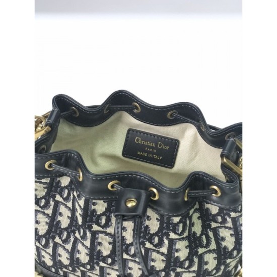 Replica Christian Dior Miss Dior Oblique Bucket Black