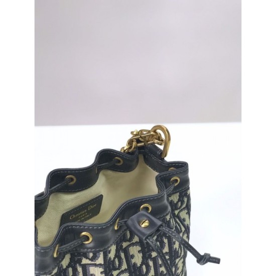 Replica Christian Dior Miss Dior Oblique Bucket Black