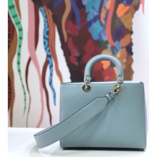 Replica Christian Dior Large Diorissimo Tote Bag M0584 Light Blue
