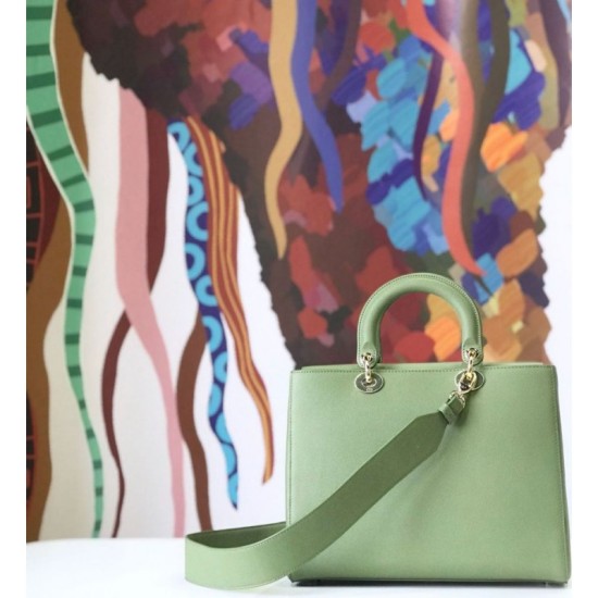Replica Christian Dior Large Diorissimo Tote Bag M0584 Light Green