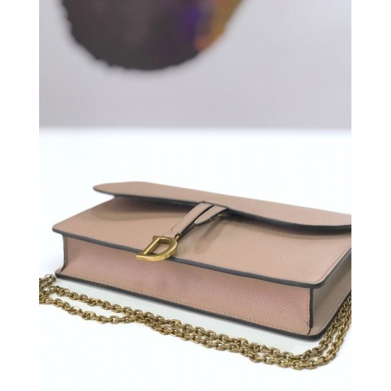 Fake Christian Dior Saddle Woc Chain Bag M5620 Apricot Replica