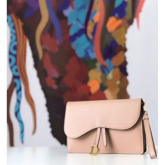 Fake Christian Dior Saddle Woc Chain Bag M5620 Apricot Replica