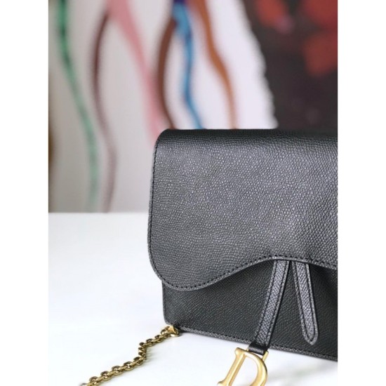 Replica Christian Dior Saddle Woc Chain Bag M5620 Black
