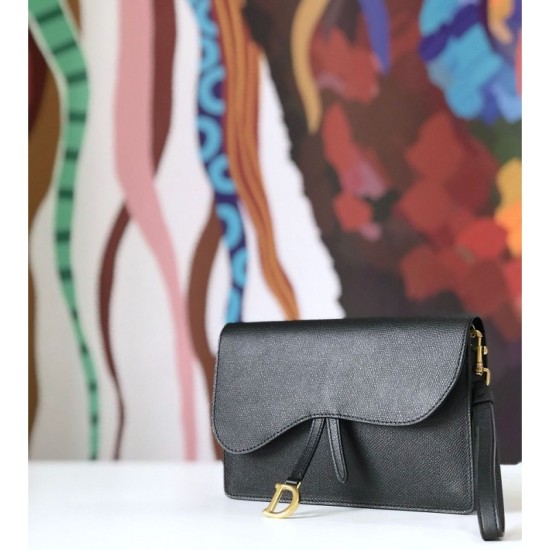 Replica Christian Dior Saddle Woc Chain Bag M5620 Black