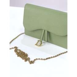 Replica Christian Dior Saddle Woc Chain Bag M5620 Green