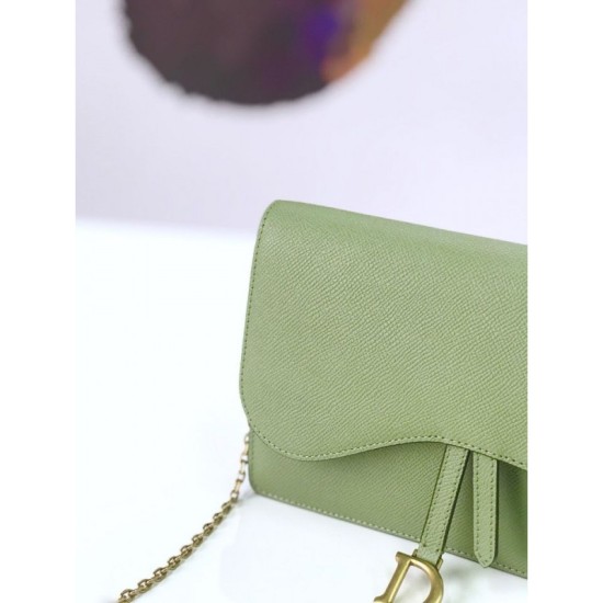 Replica Christian Dior Saddle Woc Chain Bag M5620 Green