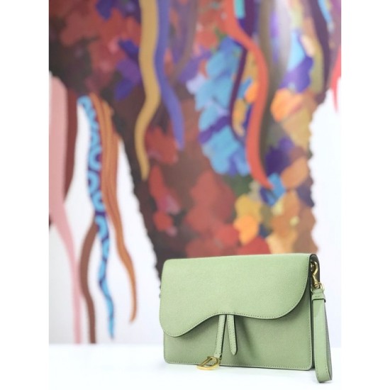 Replica Christian Dior Saddle Woc Chain Bag M5620 Green