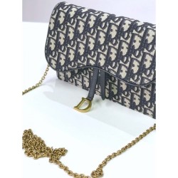 Replica Christian Dior Oblique Saddle Woc Chain Bag M5620 Black