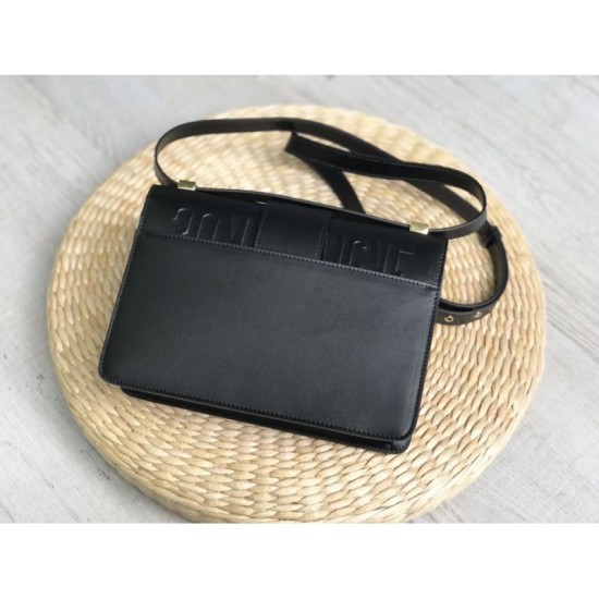 Fake Christian Dior 30 Montaigne Flap Bag Black Replica