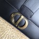 Fake Christian Dior 30 Montaigne Flap Bag Black Replica