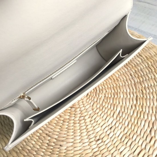 Fake Christian Dior 30 Montaigne Flap Bag White Replica