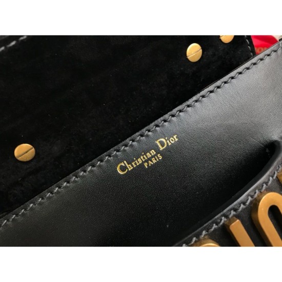 Fake Christian Dior Diorevolution Flap Bag S9002 Black Replica