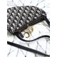 Fake Christian Dior Oblique Saddle Belt Bag Black Replica