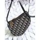 Fake Christian Dior Oblique Saddle Belt Bag Black Replica
