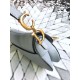 Replica Christian Dior Mini Saddle Calfskin Bag Light Blue