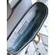 Replica Christian Dior Mini Saddle Calfskin Bag Light Blue