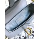 Replica Christian Dior Mini Saddle Calfskin Bag Light Blue