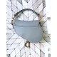 Replica Christian Dior Mini Saddle Calfskin Bag Light Blue