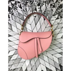 Replica Christian Dior Mini Saddle Calfskin Bag Pink