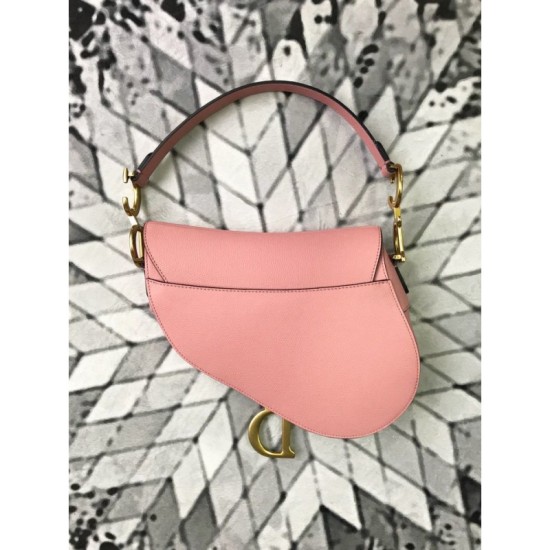 Replica Christian Dior Mini Saddle Calfskin Bag Pink