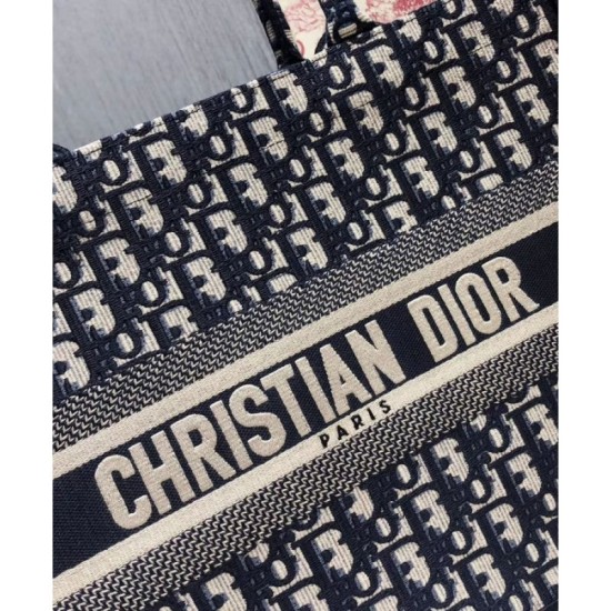 Replica Christian Dior Small Book Tote Bag Dark Blue